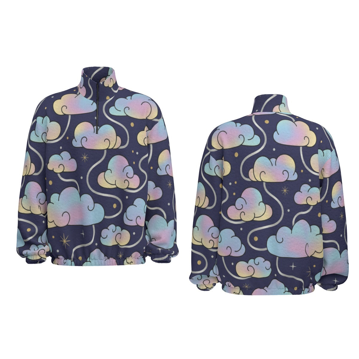 Unisex Turtleneck Zippered Sweatshirt