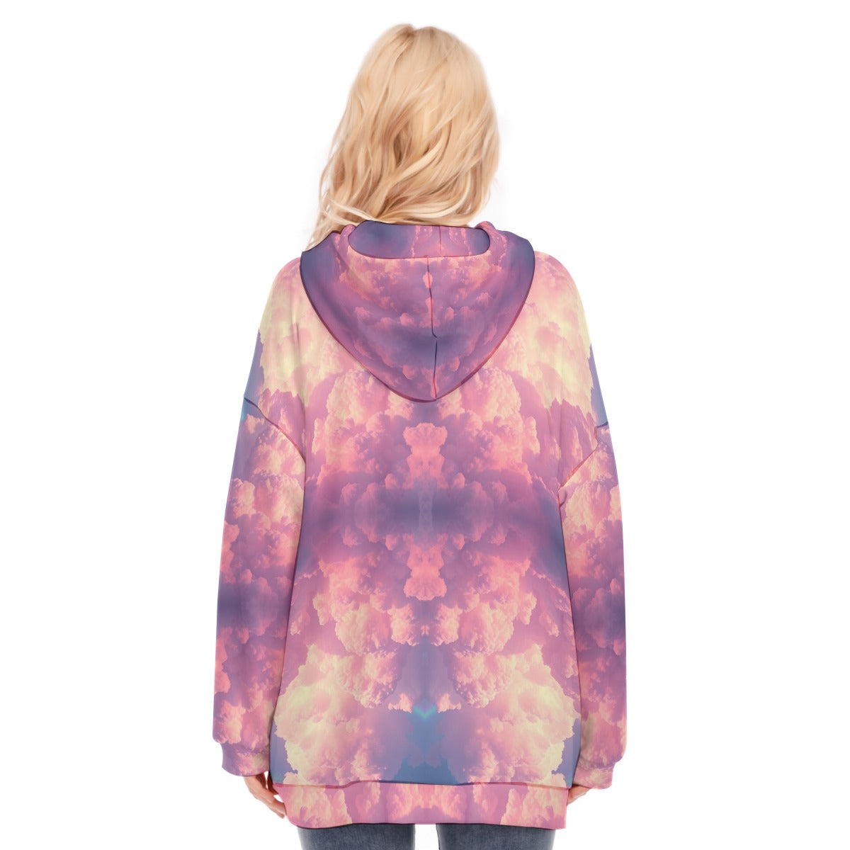 Women's Long Hoodie With Zipper Closure