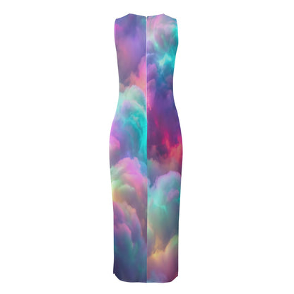 Women's Beach Perspective Chiffon Sleeveless Dress