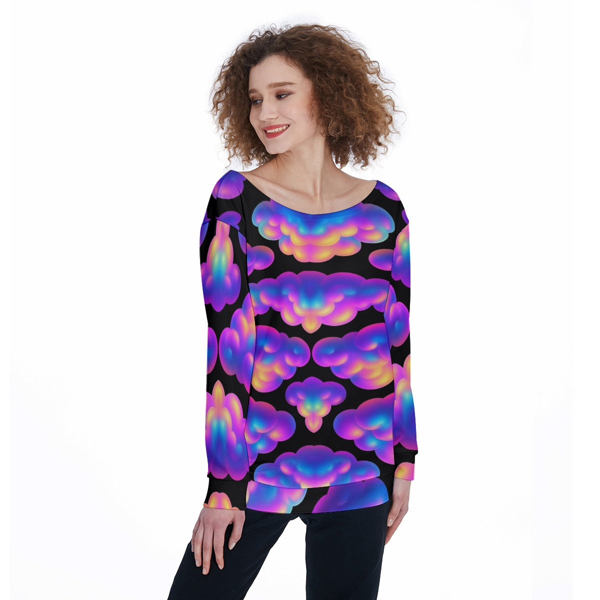 Women's Off-Shoulder Sweatshirt