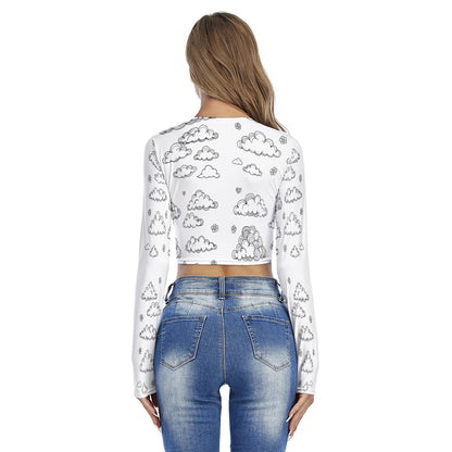 Women's Round Neck Crop Top T-Shirt