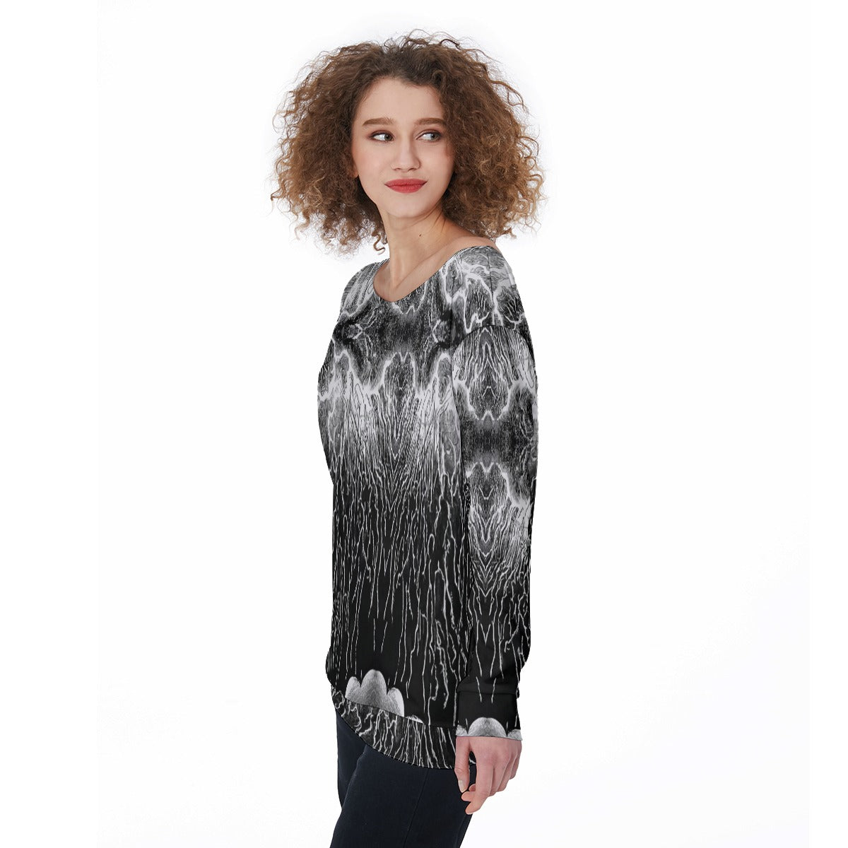 Women's Off-Shoulder Sweatshirt