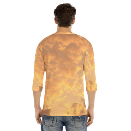 Men's Bracelet Sleeve T-shirt With Button Closure - view 4