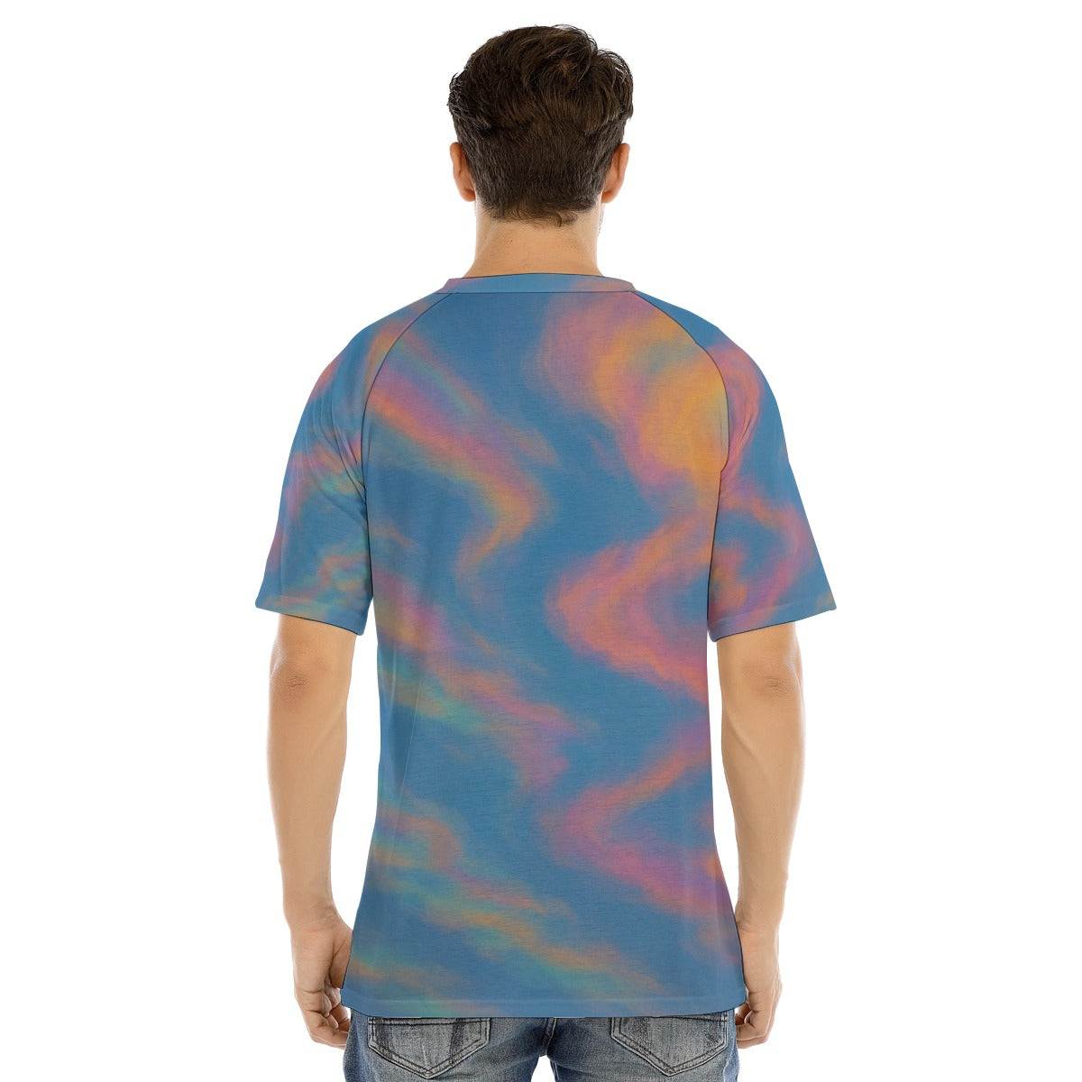 Men's Raglan Sleeve T-shirt With Button Closure