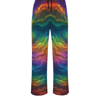 Unisex Knitted Fleece Wide Leg Pants