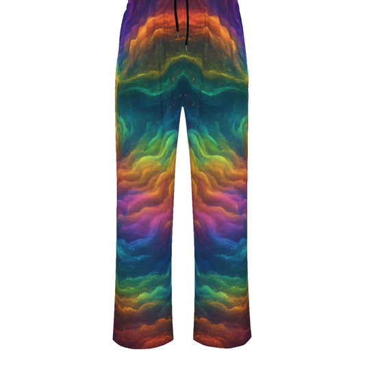 Unisex Knitted Fleece Wide Leg Pants