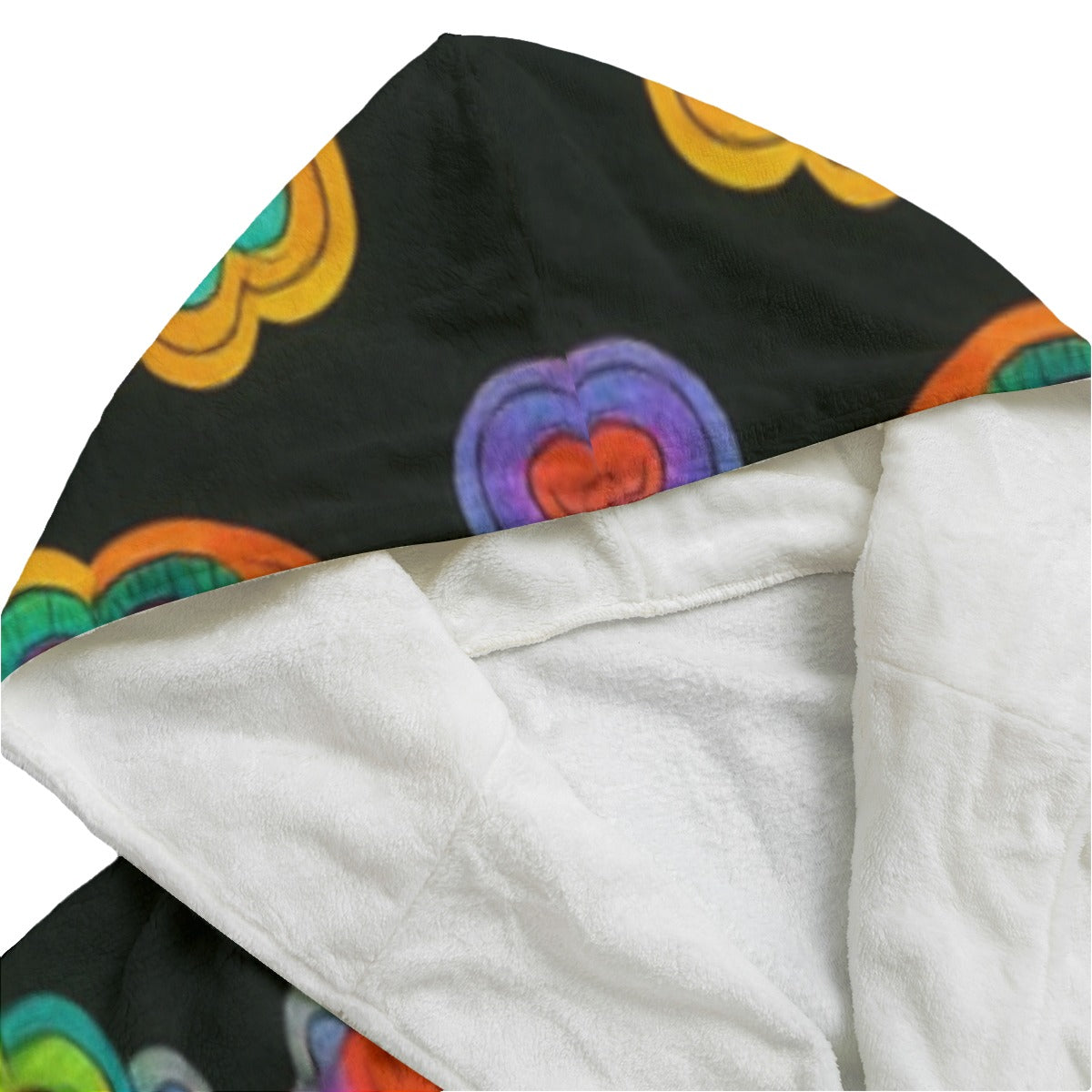 Unisex Flannel Hooded bathrobe