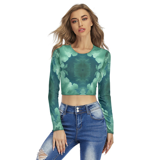 Women's Round Neck Crop Top T-Shirt