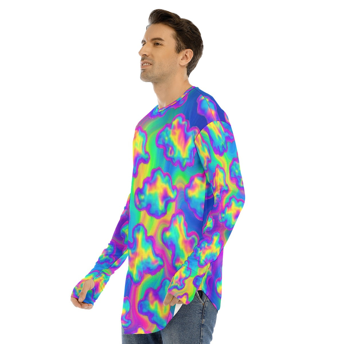 Men's Fingerless Long Sleeve T-shirt