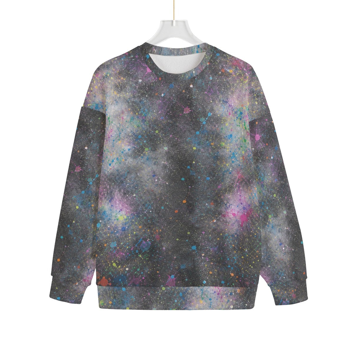 Unisex Drop-shoulder Knitted Fleece Sweater - view 1