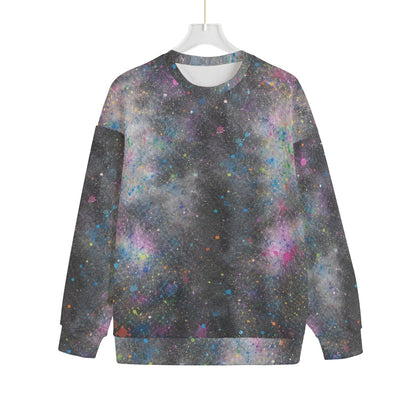 Unisex Drop-shoulder Knitted Fleece Sweater - view 1