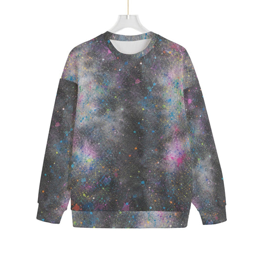 Unisex Drop-shoulder Knitted Fleece Sweater - view 1
