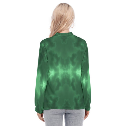 Women's Long Sleeve Blouse With Button Closure