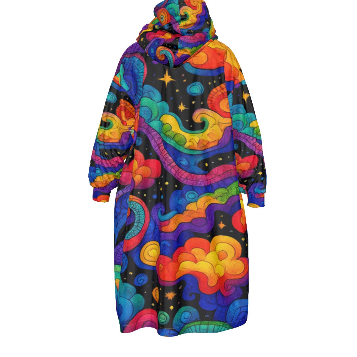 Unisex Kid's Sherpa Fleece Mid-Length Hoodie Blanket