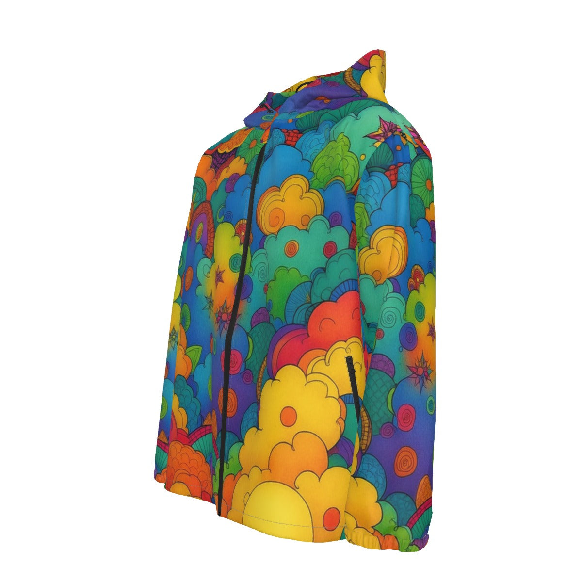 Men's Hooded Zipper Windproof Jacket