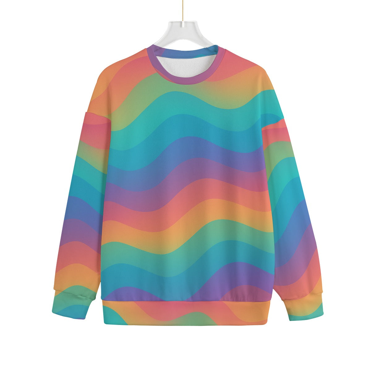Unisex Drop-shoulder Knitted Fleece Sweater - view 1
