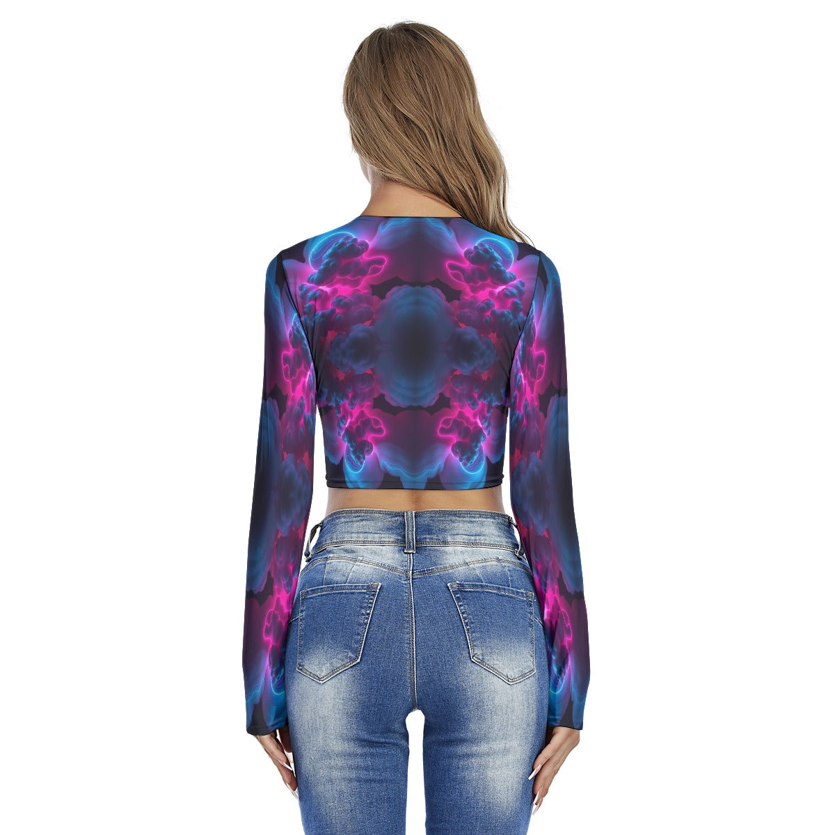 Women's Round Neck Crop Top T-Shirt