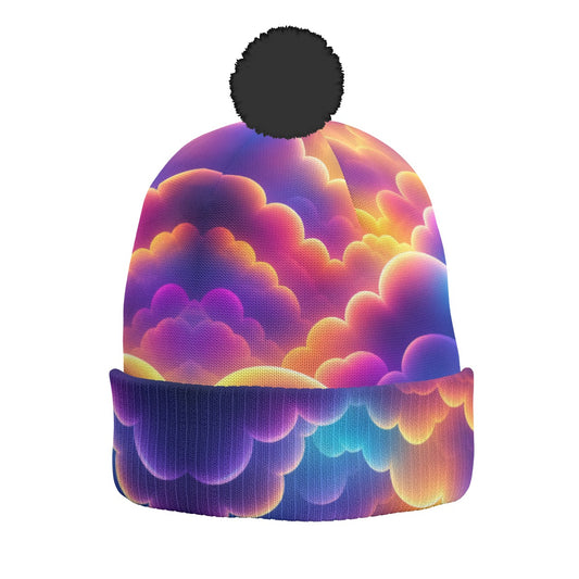 Knitted Hat With Pom-Pom