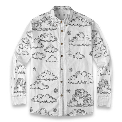 Men's Casual Lapel Long Sleeve Shirt|125GSM Cotton