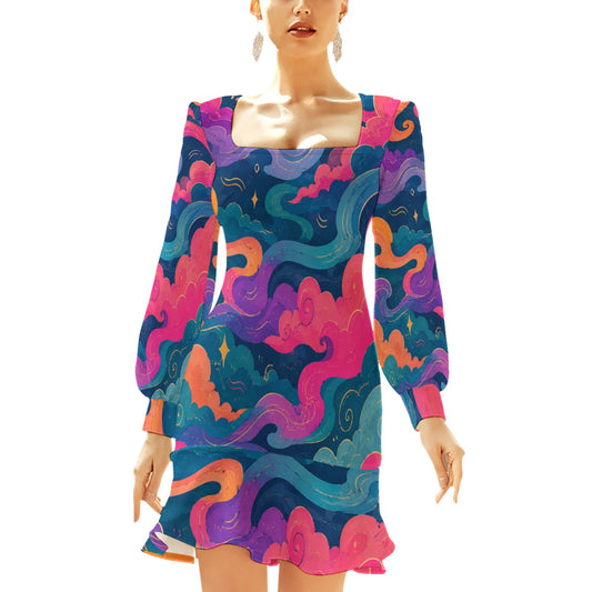 Women's Ruffle Hem Skinny Dress by O’Nimbus