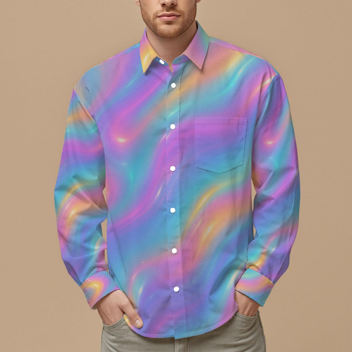 Men's Slim Fit Long Sleeve Shirt