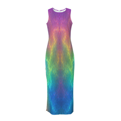Women's Beach Perspective Chiffon Sleeveless Dress