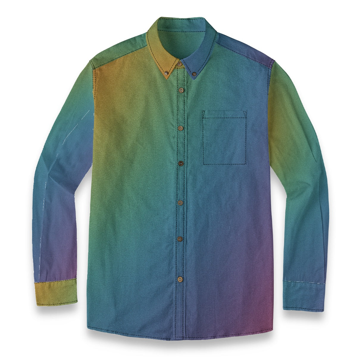 Men's Casual Lapel Long Sleeve Shirt|125GSM Cotton