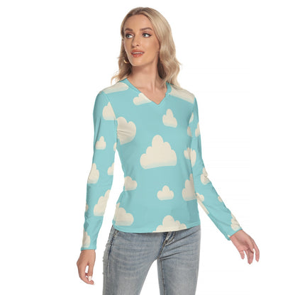 Women's V-Neck Long Sleeves T-Shirt