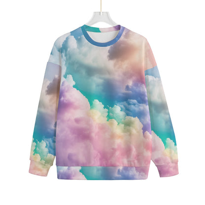 Unisex Drop-shoulder Knitted Fleece Sweater - view 1