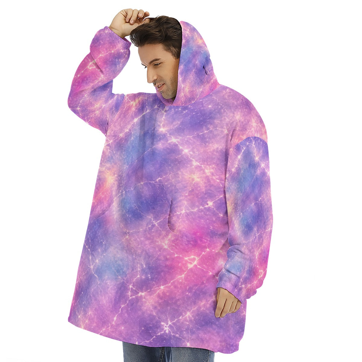 Unisex Sherpa-Fleece Hoodie Blanket - view 3
