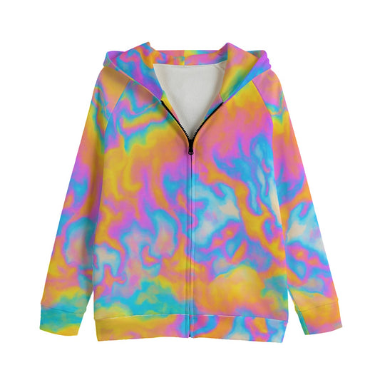 Unisex Kid's Zip Up Raglan Sleeve Hoodie | 310GSM Cotton