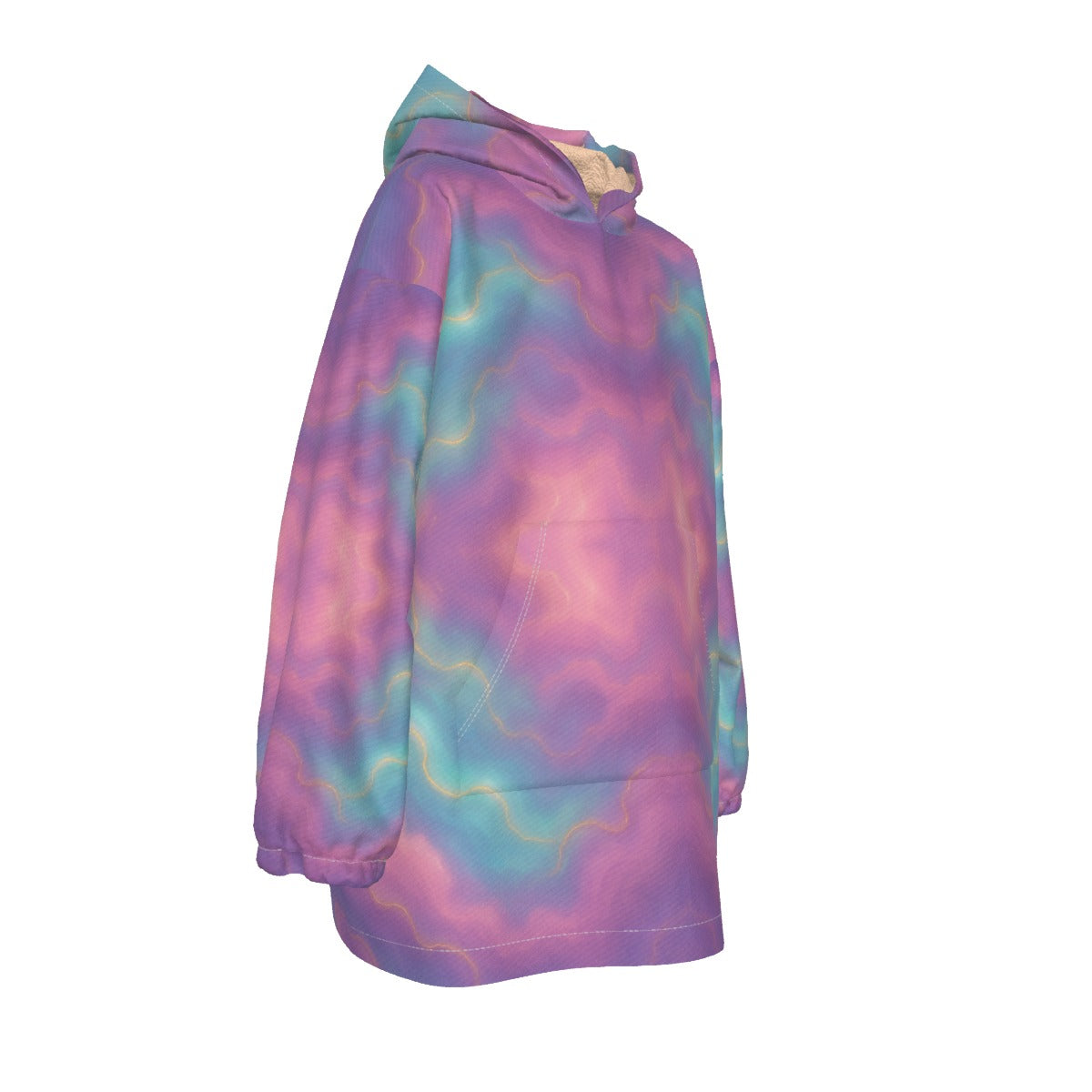 Unisex Kid's Sherpa Fleece Hoodie Blanket