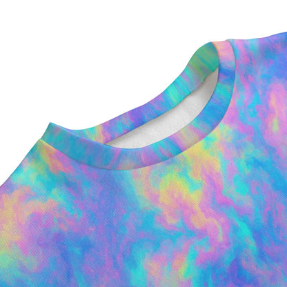 Unisex Drop-shoulder Knitted Fleece Sweater - view 3
