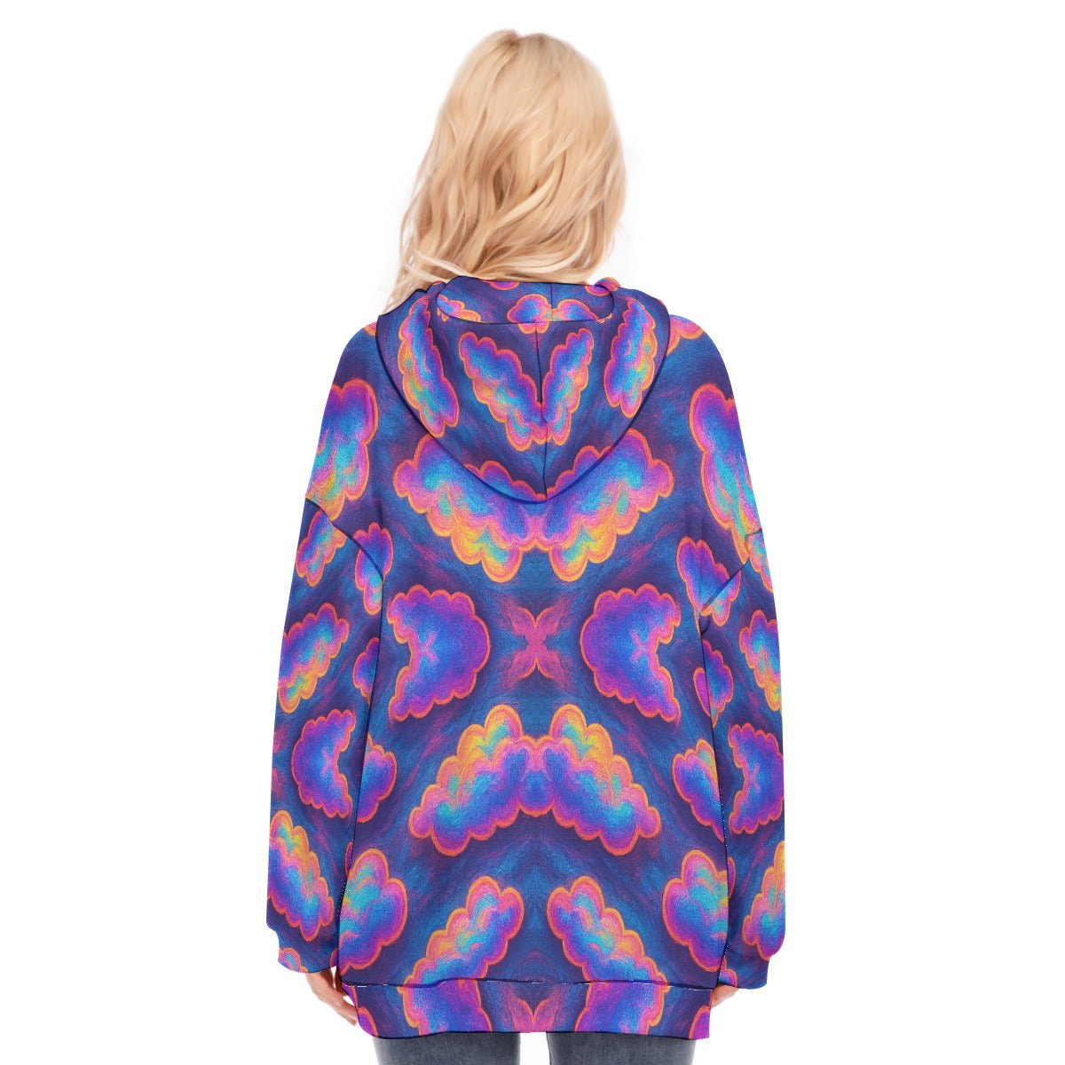 Women's Long Hoodie With Zipper Closure