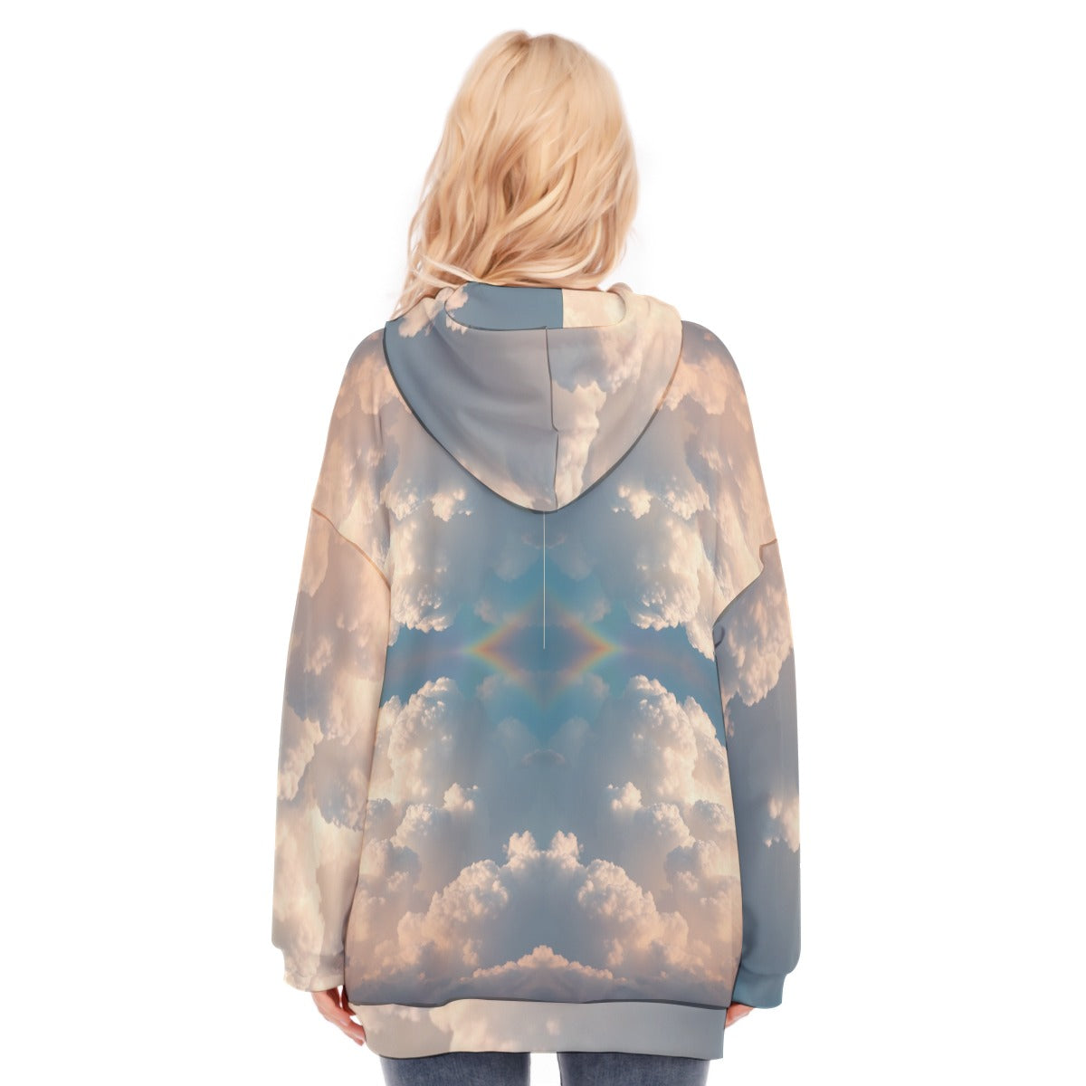 Women's Long Hoodie With Zipper Closure