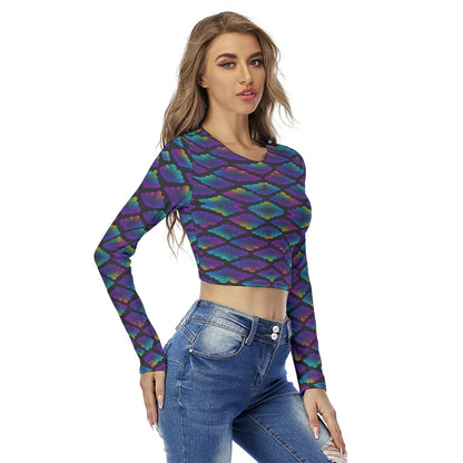 Women's Round Neck Crop Top T-Shirt