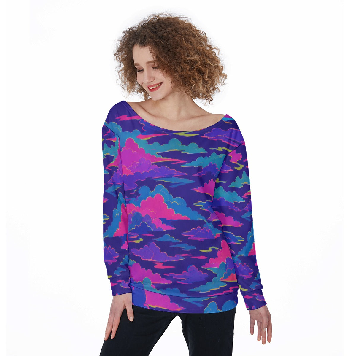 Women's Off-Shoulder Sweatshirt