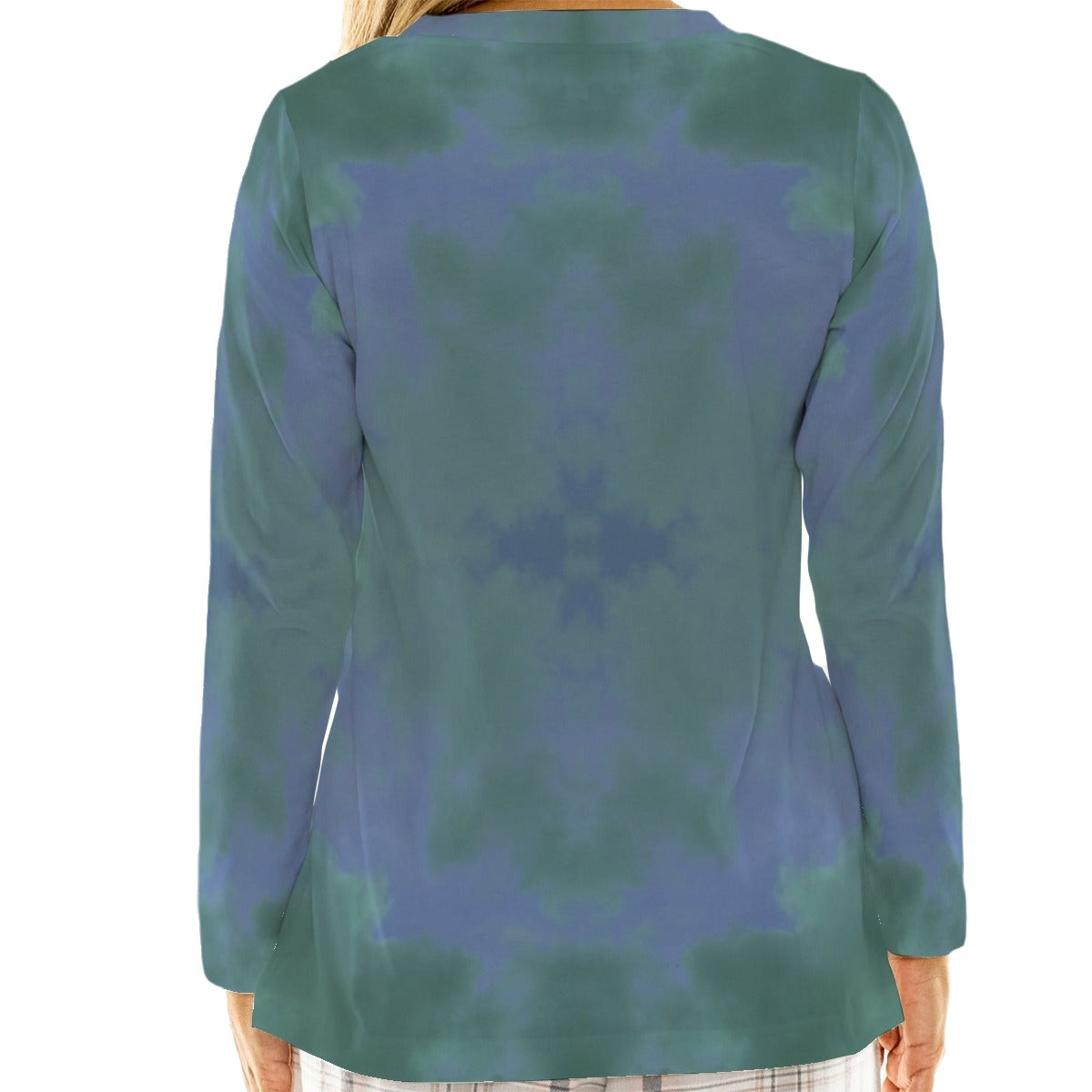 Women's Loose V-Neck T-Shirt With Long Sleeve