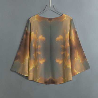 Women's V-neck T-shirt With Irregular Hem