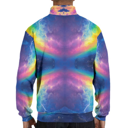 Men's Hidden Half-Zip Placket Hoodie
