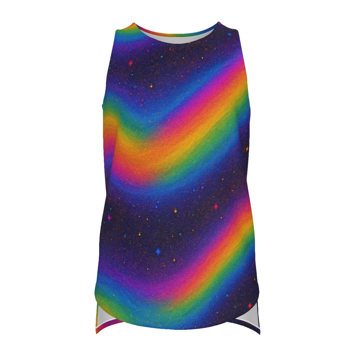 Men's Curved Hem Long Tank Top