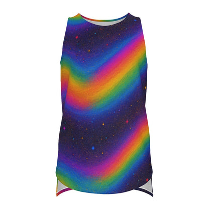 Men's Curved Hem Long Tank Top