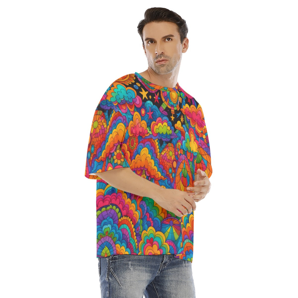 Men's Drop Shoulder T-shirt With Short Sleeve