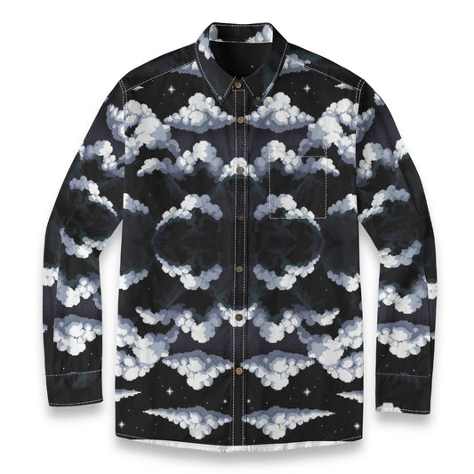 Men's Casual Lapel Long Sleeve Shirt|125GSM Cotton