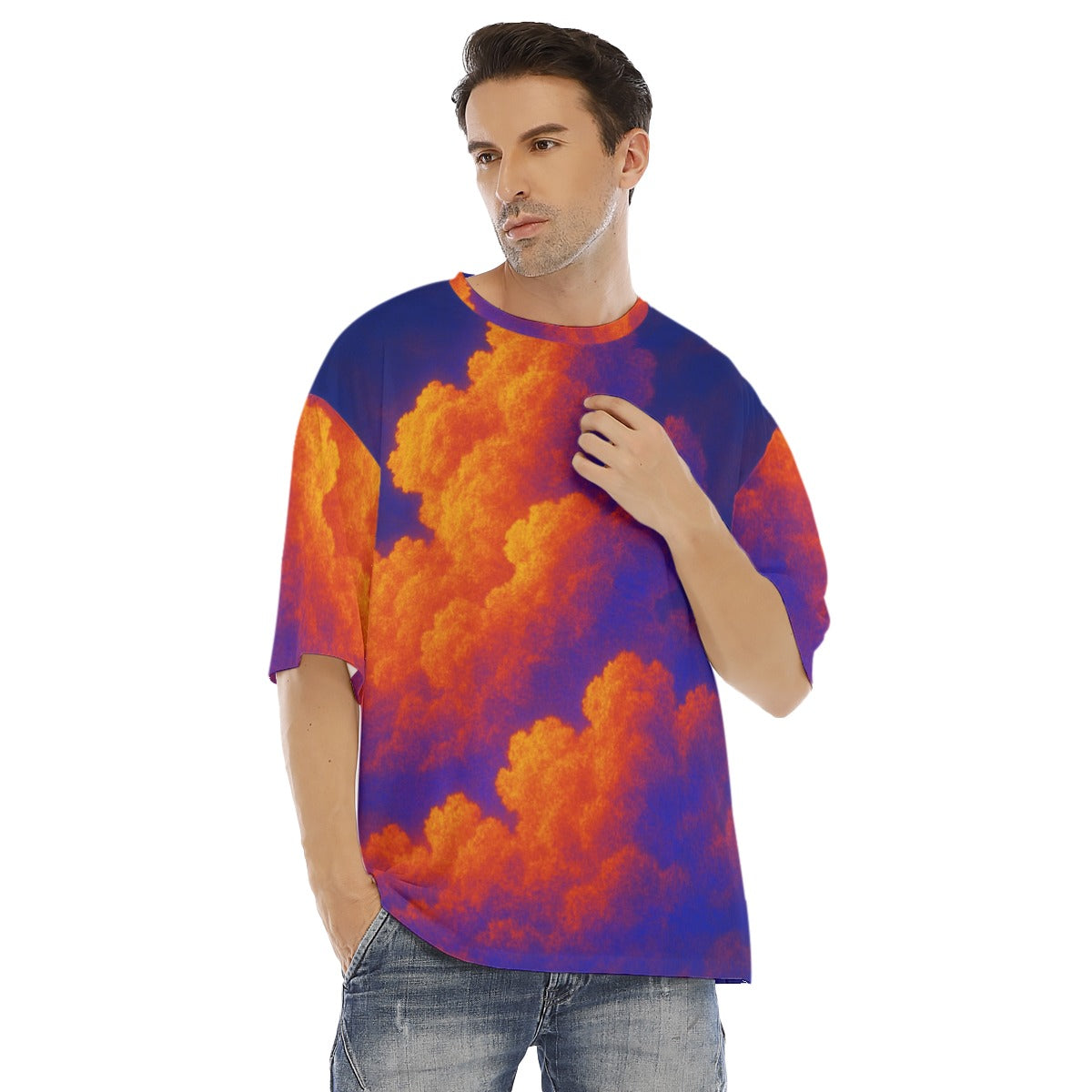 Men's Drop Shoulder T-shirt With Short Sleeve