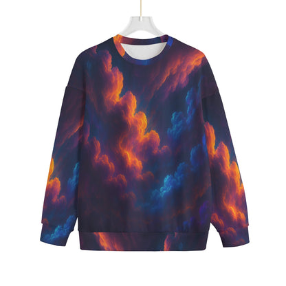 Unisex Drop-shoulder Knitted Fleece Sweater - view 1
