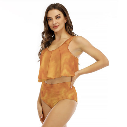 Women's Ruffled Vest Bikini Swimsuit
