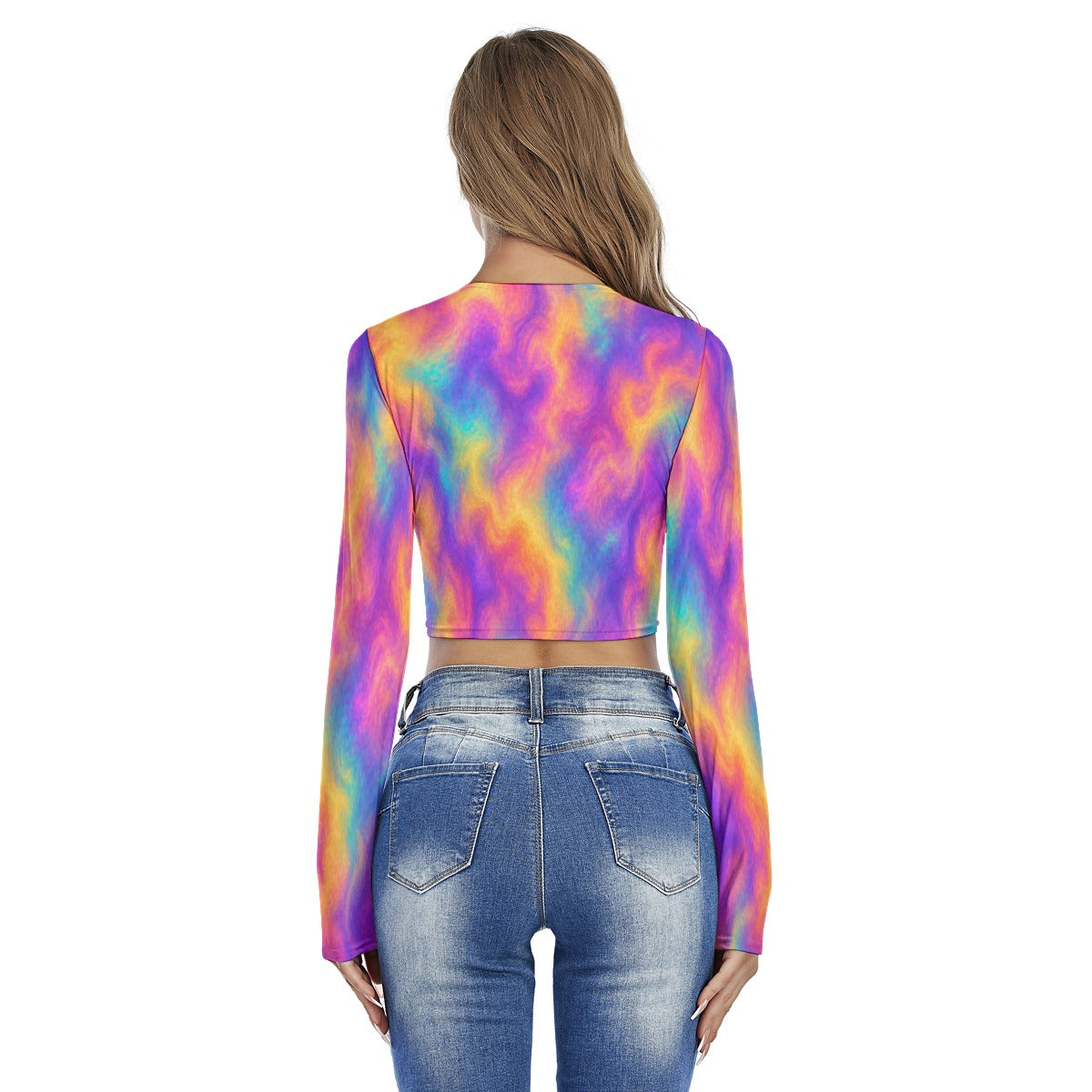 Women's Round Neck Crop Top T-Shirt