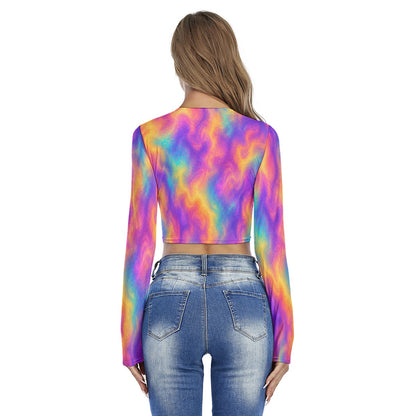 Women's Round Neck Crop Top T-Shirt