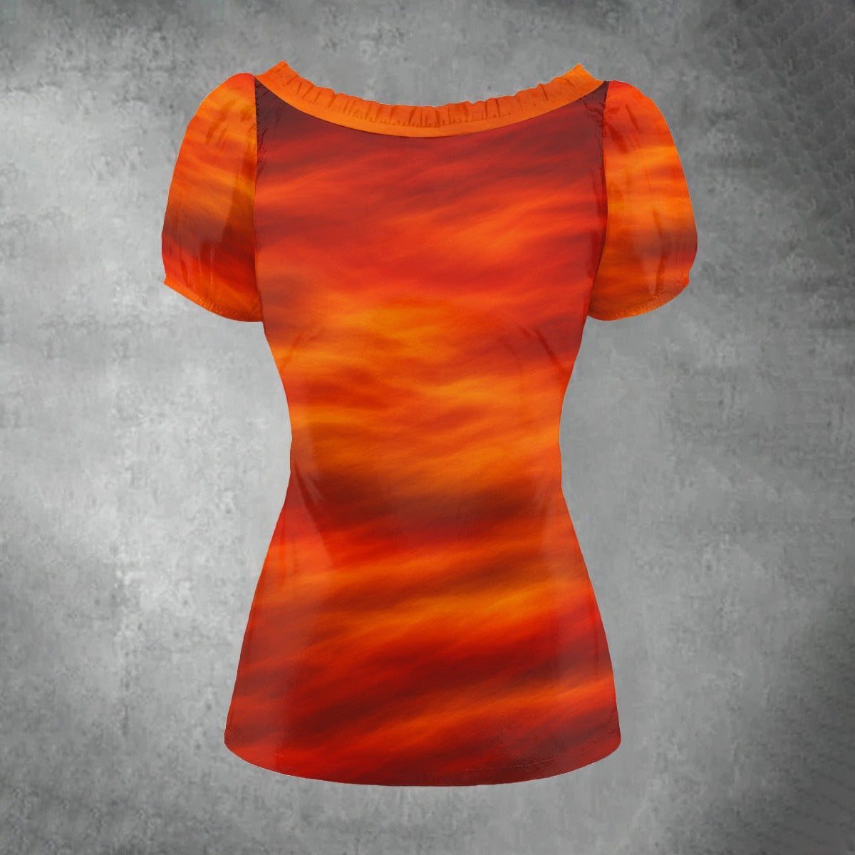 Women's Puff Sleeve Pleated Shirt